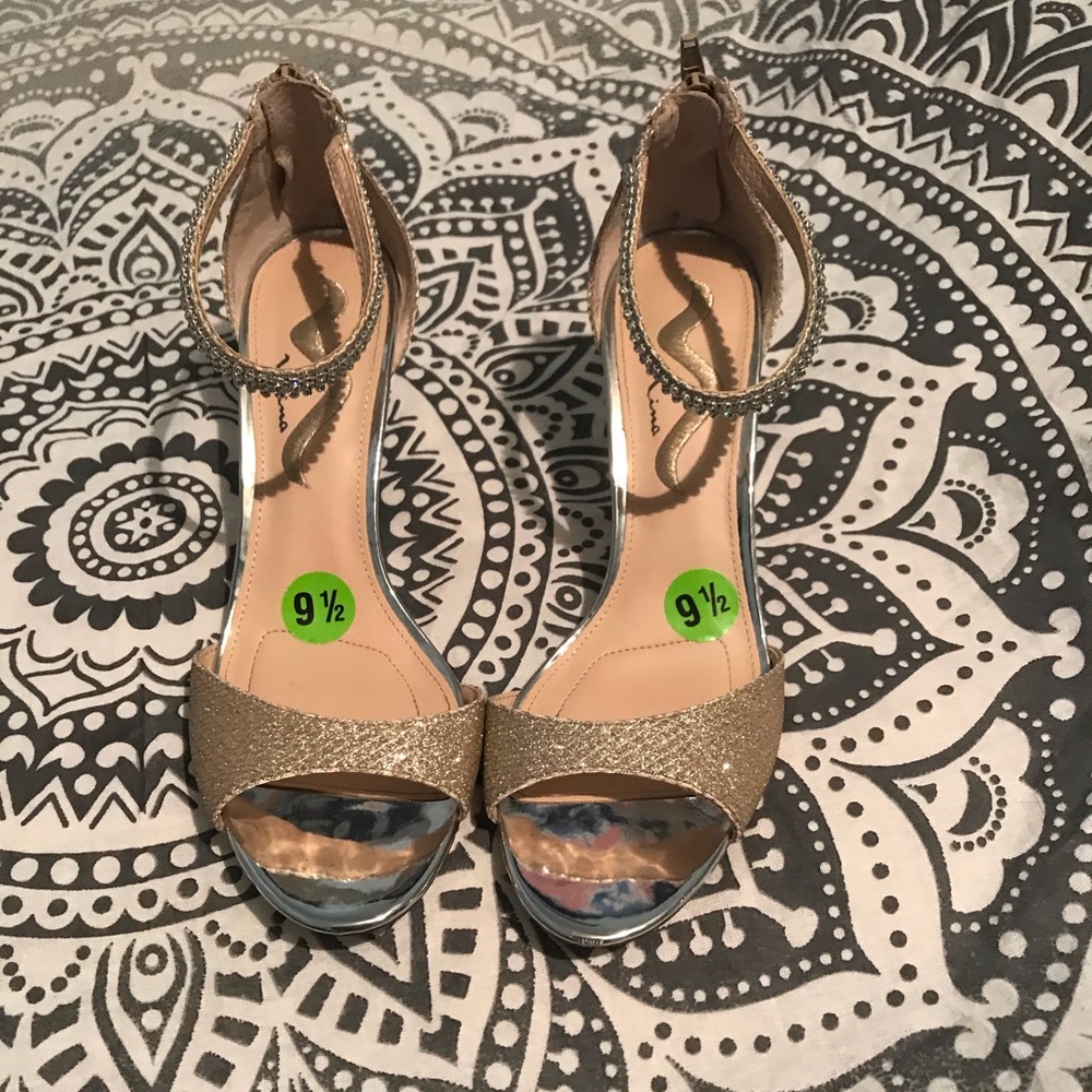 Stunning gold bedazzled heals